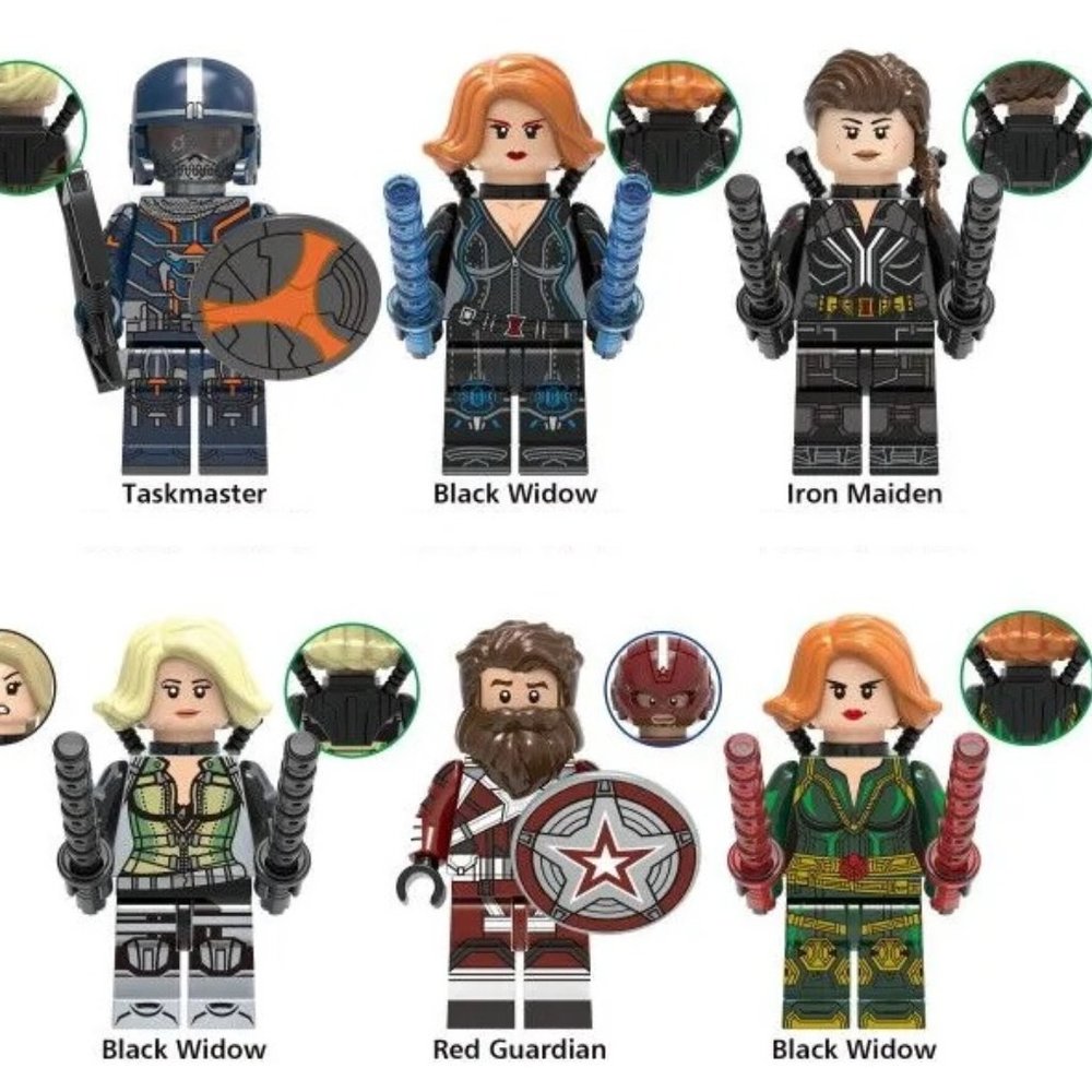 Black Widow film custom designed minifigures set of 8